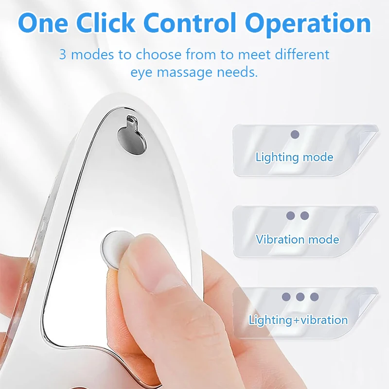 ثلاثية الأبعاد العلاج بالضوء الأحمر مدلك العين EMS الهالات السوداء الانتفاخ التجاعيد تقليل عيون التعب الإغاثة الاسترخاء العناية بالجمال #4