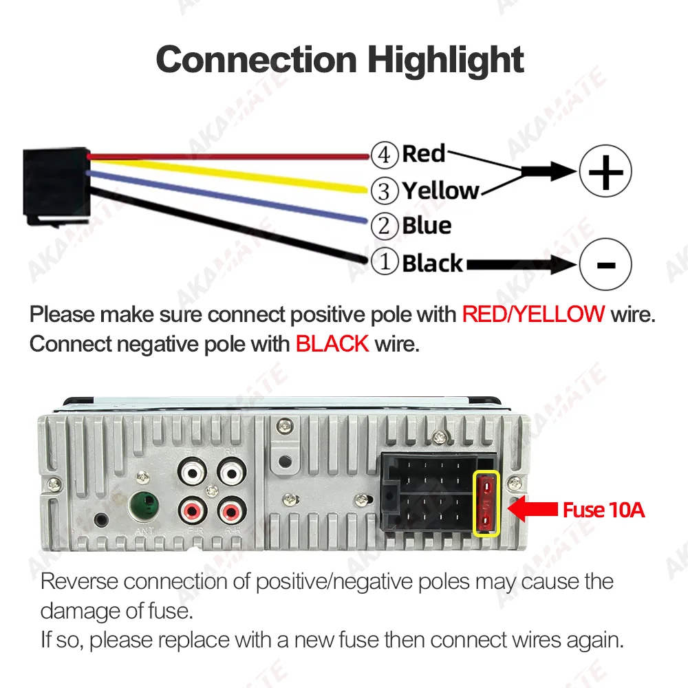 1 Din MP3 Autoradio im Retro-Stil Bluetooth 5.1 AUX FM AM RDS EQ QC3.0 Sprachsteuerung 12V Multimedia-Stereo-Haupteinheit USB TF-Player – Detail 11