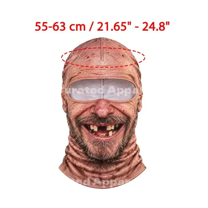 Novelty Wrinkled Grandfather Full Face Cover Men Spoof Masquerade Costume Hood Motorcycle Cycling Dustproof Breathable Warmer view 6