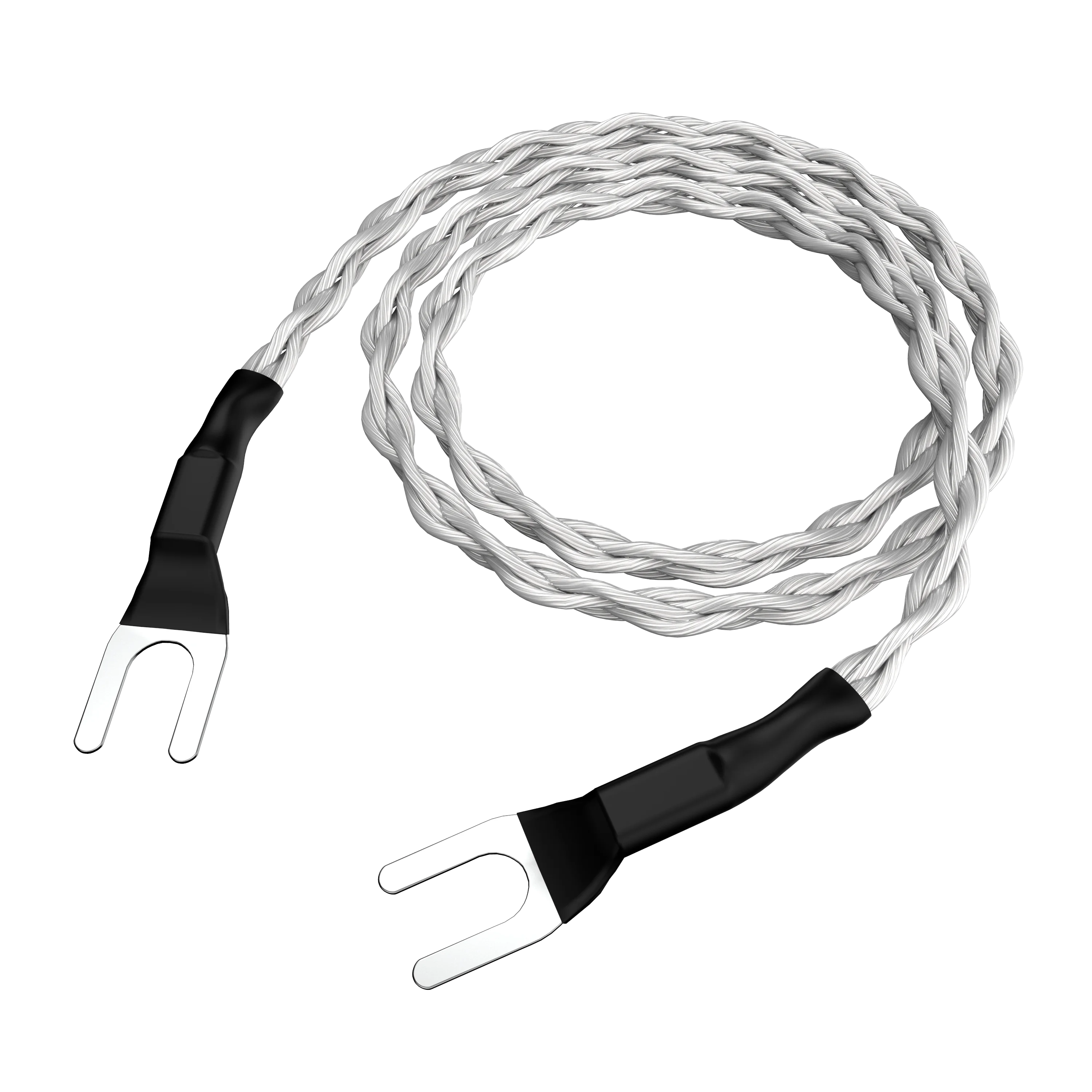 Audiocrast Hi End Silver Plated Turntable Ground Jumper Cable 4AG OFC Y Spade For Phono Amplifier
