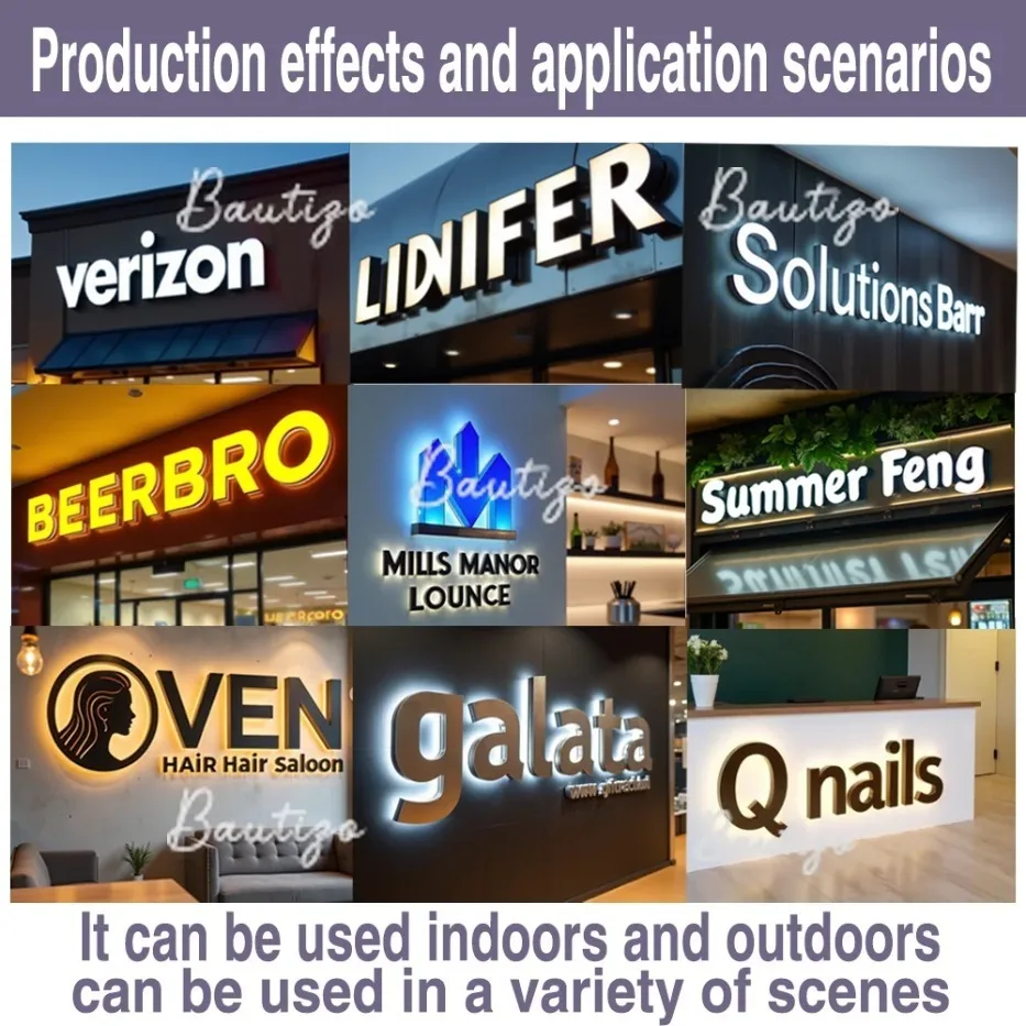 علامات الأعمال شعار Led مخصص ضوء تسجيل رسائل النيون كبير مضيئة جدار الاكريليك الفاخرة العلامة التجارية متجر لافتات خلف الزخرفية #6