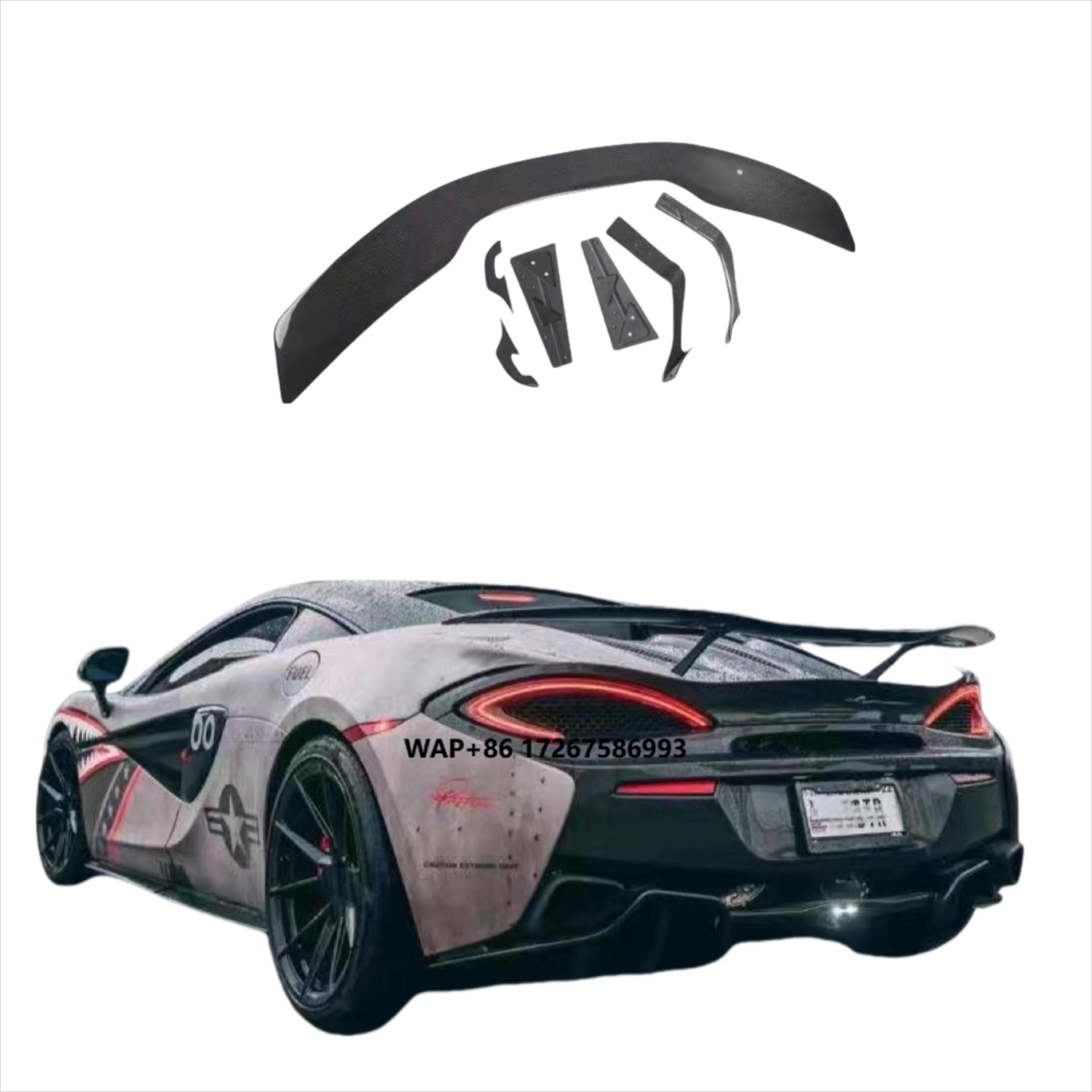 

Carbon Fiber Rear Spoiler for McLaren 540C 570S 570GT Rear Trunk Tail Wing
