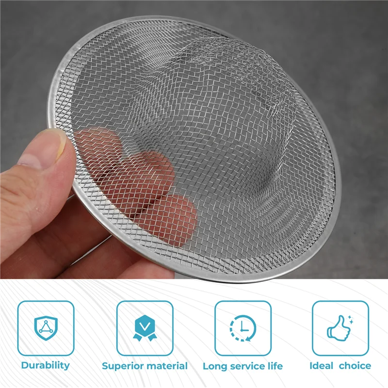 

VEHO-6Pcs Kitchen Bathroom Sink Mesh Strainer Stainless Steel, Large Medium And Small (Pack Of 6)