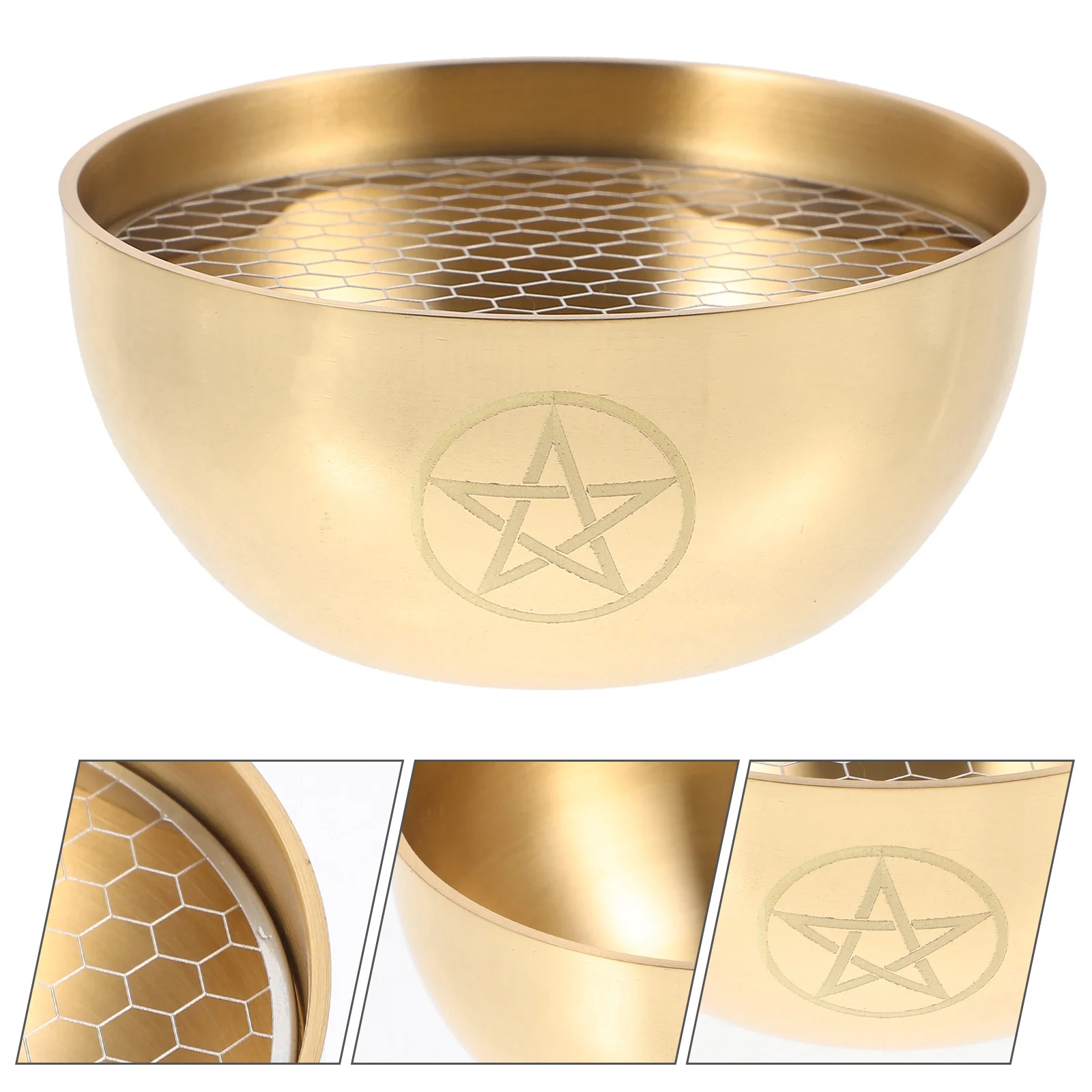 

1 set Creative Brass Offering Bowl For Religious Worship Sacrifice Ritual Home Temple Decoration Halloween Party Supply