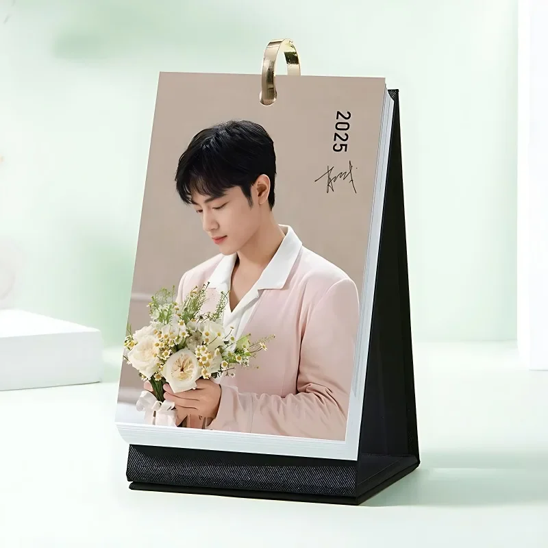 New 2025 Xiao Zhan Weekly Calendar Celebrity Fashion Loose-leaf Calendar Surrounding Creative Desktop Display