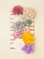 10pcs candy color baby headwear baby headbands bowknot soft nylon hair accessories cute fashion colorful children headwear