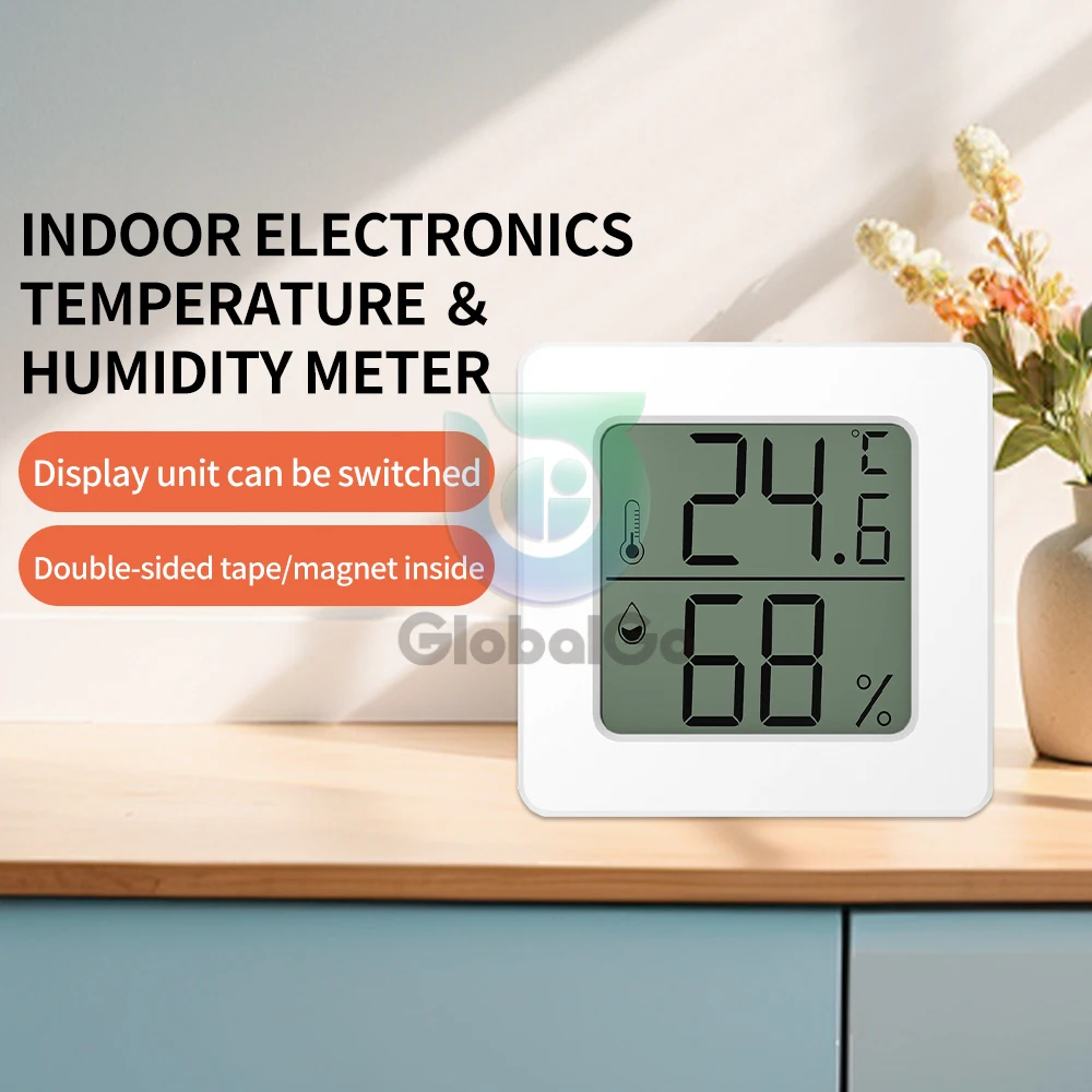 

Mini Digital Thermometer Hygrometer Indoor Room Temperature Humidity Meters Sensors Gauge Weather Station Meter With Battery