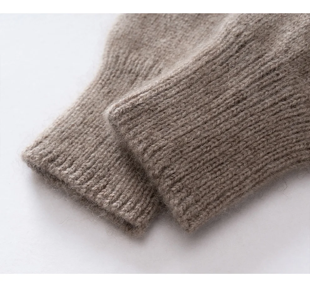 High Quality 100% Pure Cashmere Half Finger Gloves Women Soft Warm With Fourchettes Knitted Gloves For Driving Outdoor Sports