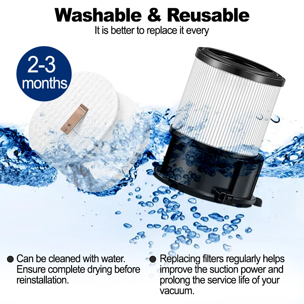 

1 Set Filter Replacement Spare Part Washable Reusable High-toughness Handheld Vacuum Post-Motor HEPA Filter Vacuum Cleaner Part
