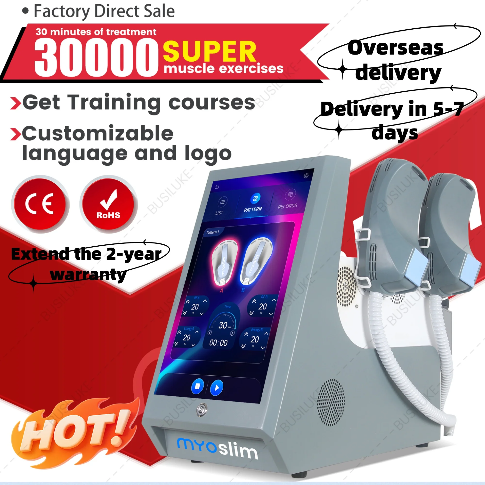 NEW 6500W RF Machine Hi-EMT Body Sculpting Fat Burning EMS Slimming Beauty Equipment Zero Ems 4 Handles Weight Loss Device