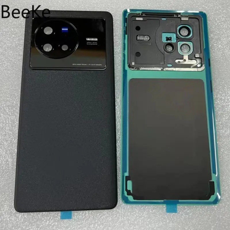 Replacement For Vivo X80 / X80 Pro 5G V2185A V2145 Battery Back Cover Rear Door Glass Lid Case Housing + Lens Frame + Adhesive