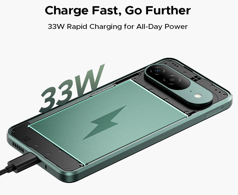 Global Version DOOGEE B10 Smartphone Android 16 7600mAh Battery 6GB 256GB 6.6'' Display 64MP AI Camera IP68 / IP69K Mobile Phone