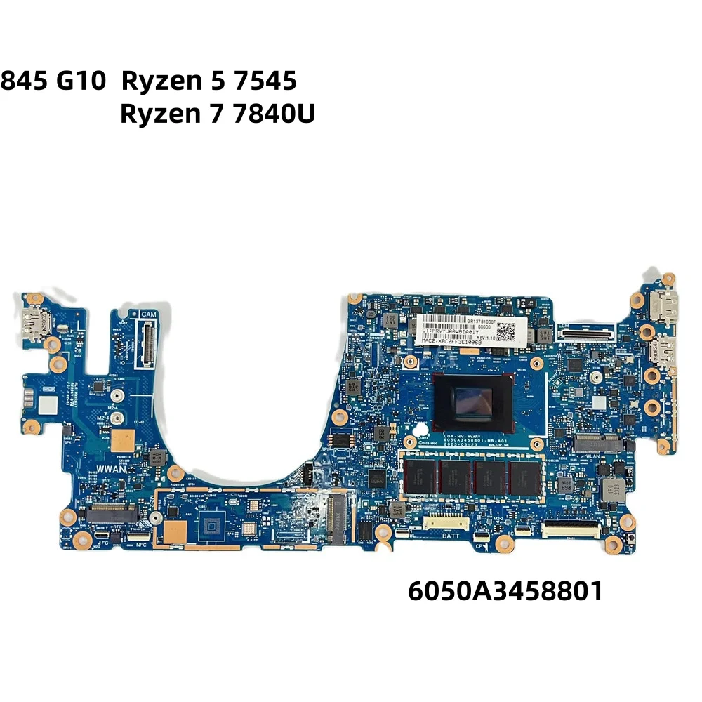 6050A 3458801   Para HP 845 G10 placa base de computadora portátil R5-7540U R7-7840U CPU AMD con