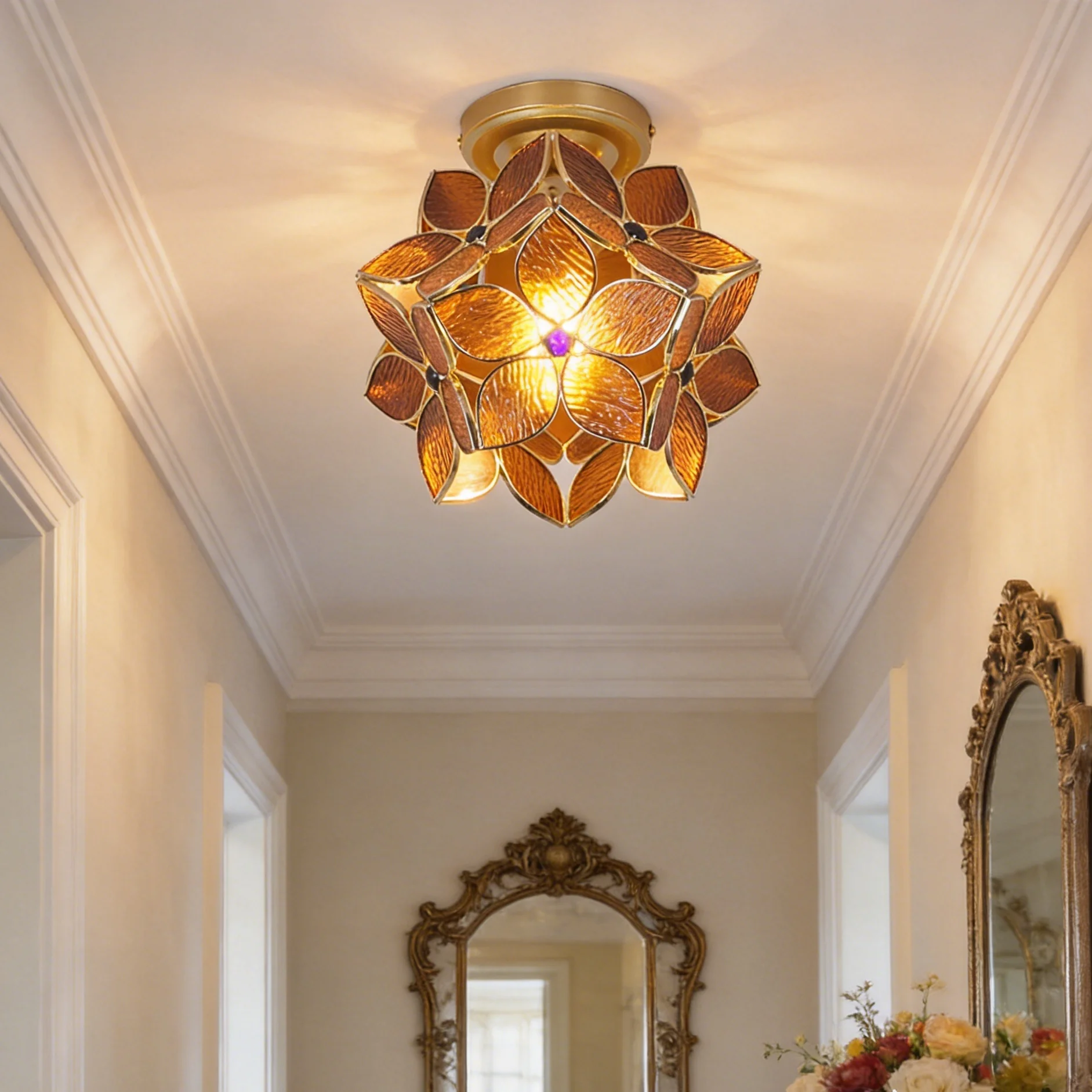 Nordic Petal Ceiling Lights For Hallway Aisle Corridor Bedroom Kitchen Villa Restaurant Gallery Living Room Indoor Home Fixtures