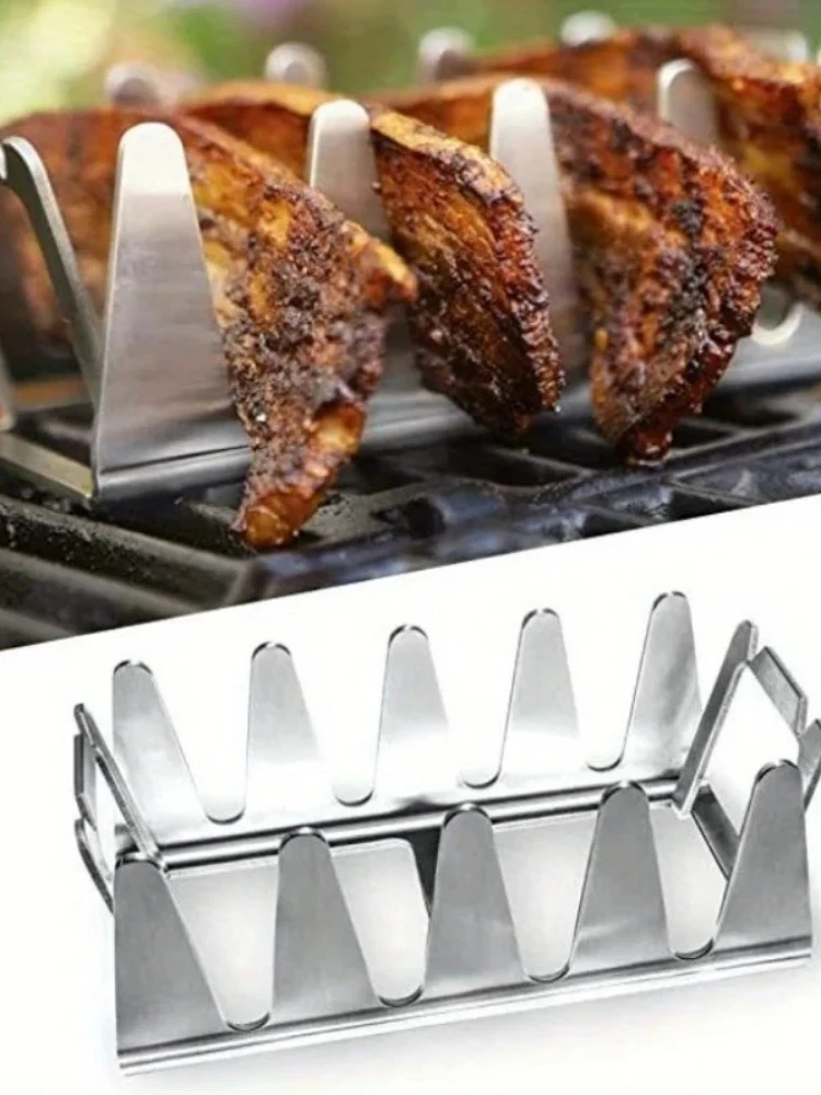 Support de Barbecue multifonctionnel en acier inoxydable, pour barbecue à jambes de poulet en plein air