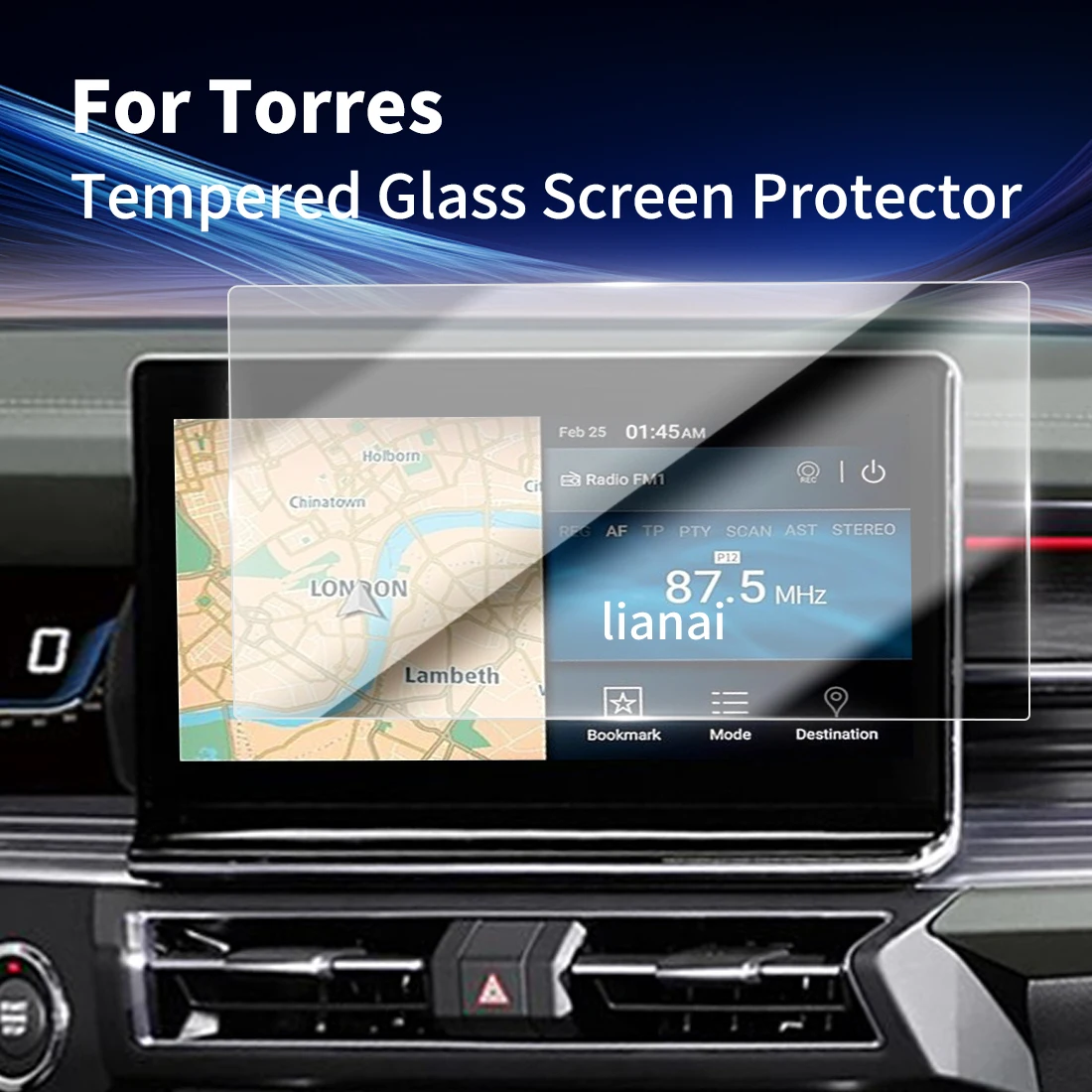 

Защитная пленка для экрана Carplay, защитная пленка из закаленного стекла, навигатор, автомобильные наклейки, аксессуары для 22 Shuanglong Torres