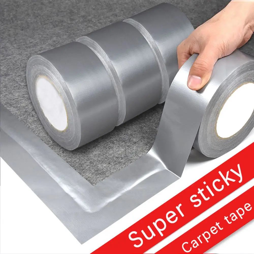 10m Cloth Duct Tape Heavy Duty Super Sticky Waterproof Carpet Binding Adhesive Tape Silver Industrial DIY Pipe Repair Tape