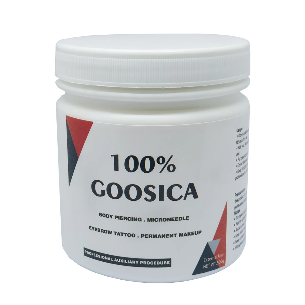 

100% Goosica Eyebrow Tattoo Cream Before Permanent Makeup Microblading Piercing Face Beauty Auxiliary Procedure 500g