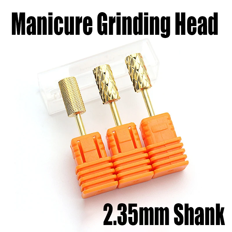 

1PC A11 Gold Manicure Grinding Head Nail Sanding Cap Milling Cutter For Manicure Pedicure Nail Drill Bit Foot Cuticle Clean Tool