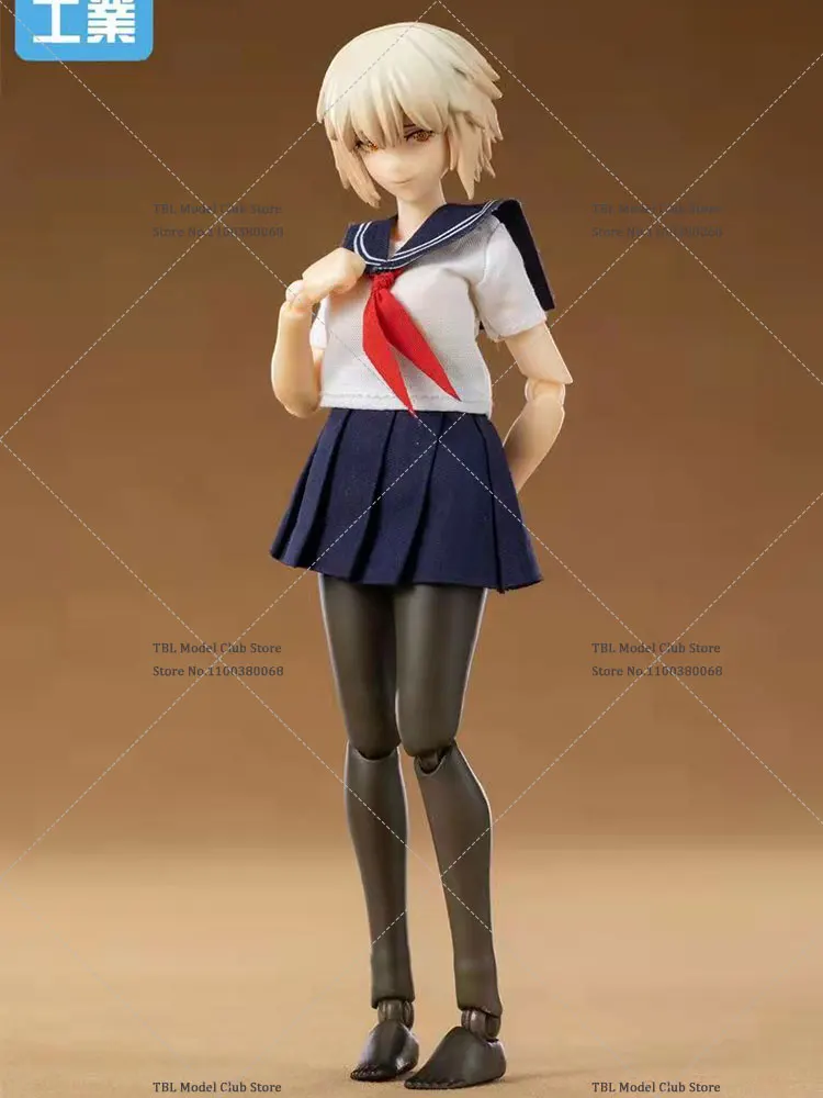 Hainiu Studio 1/12 Scale Female Soldier Wing Mei Sailor Clothes With Replaceable Face Full Set 16.5cm Action Figure Model