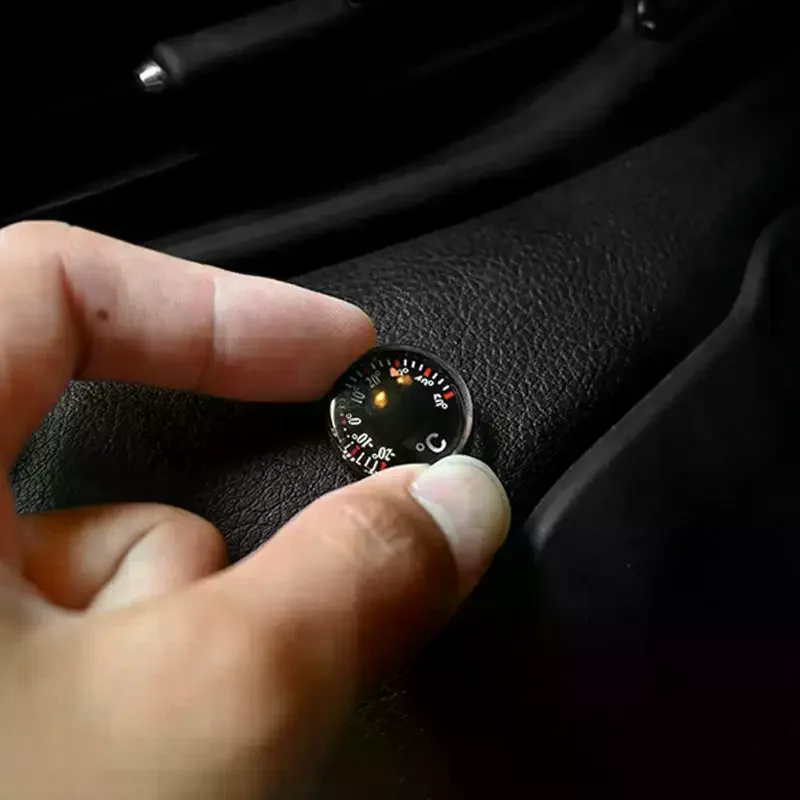 Mini Car Thermometer Battery-free Easy Stick Dashboard Mount High Accuracy Temp Tester for All Car Models Interior Use