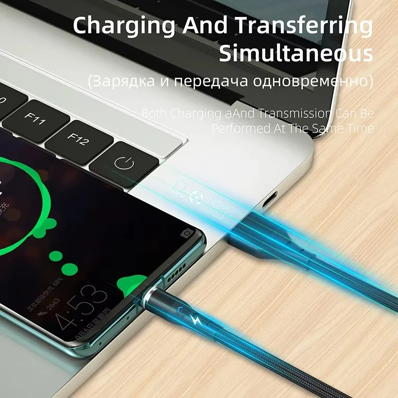 كابل USB C مغناطيسي 5A شحن سريع للغاية Micro USB Type C لهاتف iPhone 13 Samsung Xiaomi Huawei P30 Android كابل بيانات الشحن