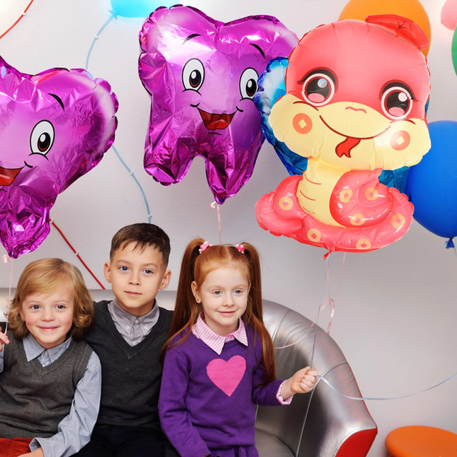 

10Pcs Balloons for 2025 Year of The Snake New Year Party Decorations Spring Festival Celebration Animal Pattern Birthday