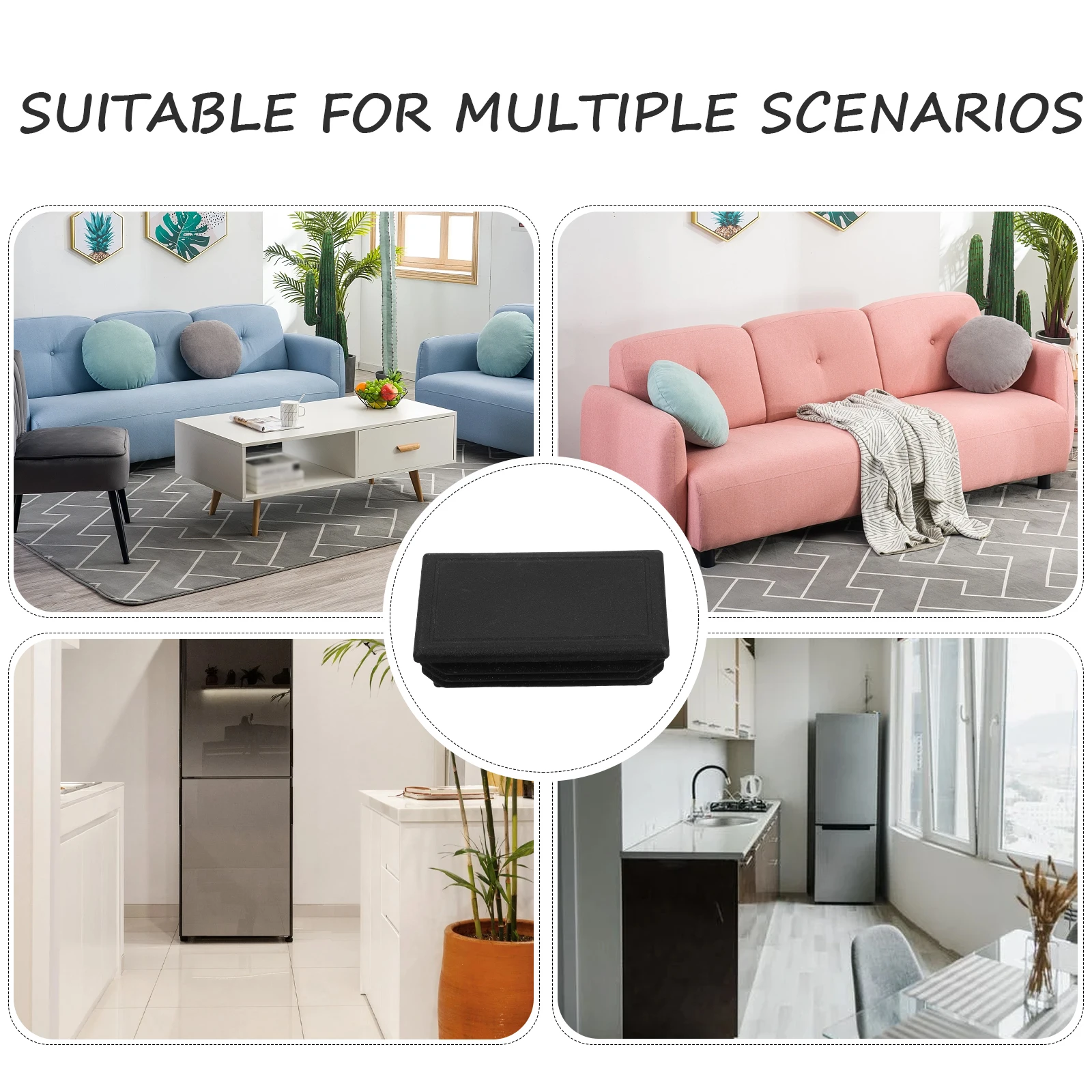 

10pcs Caps Multi-Use Furniture Leg Plug End Caps Chair Glides Protector Tubing Insert Cap Hardwood Floor Protectors