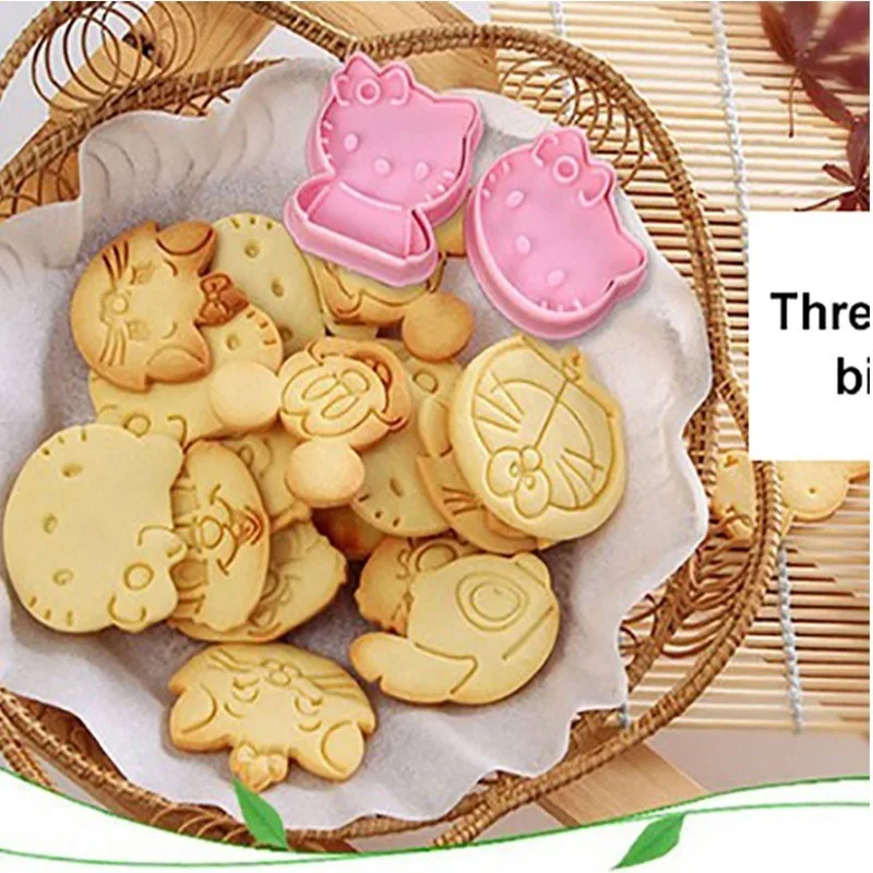 Sanrio Hello Kitty Cookies Mold Set Party Dim Sum Cute Cartoon Hello Kitty Cookie Dumpling Baking Tool Gifts