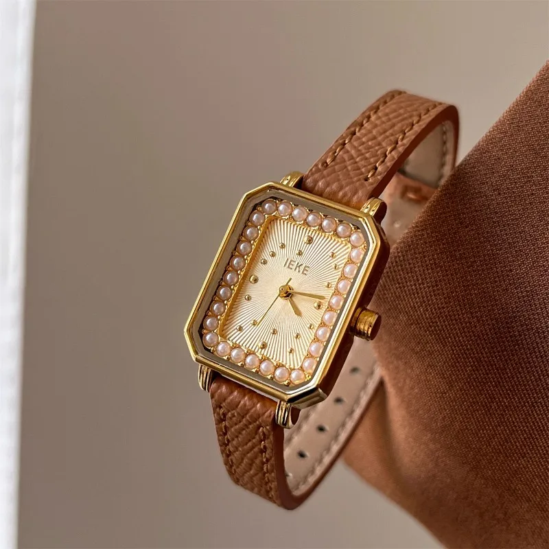 Luxury Women Quartz Watch Vintage Diamond Roman Clock Exquisite Leather Fashion Ladies Watch Luxury Relojes Para Mujer