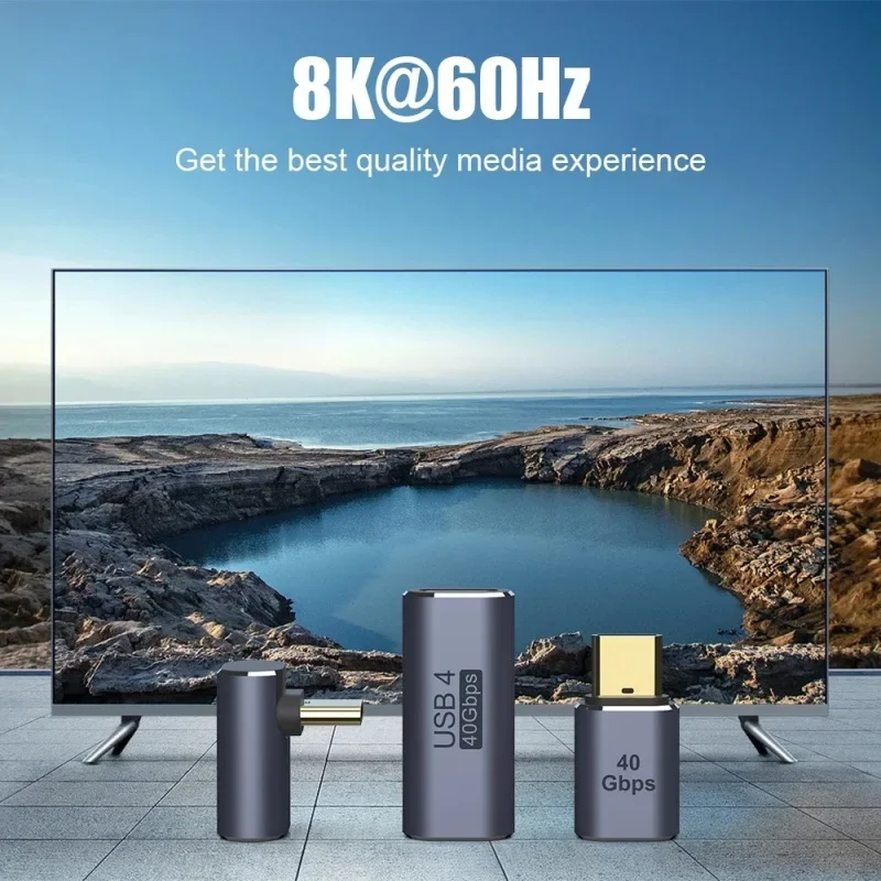 Adaptador USB C de Metal de 100W, convertidor de carga tipo C de transferencia de datos rápida, OTG, 40Gbps, 8K, 120Hz, Vedio, Macbook Pro, teléfono