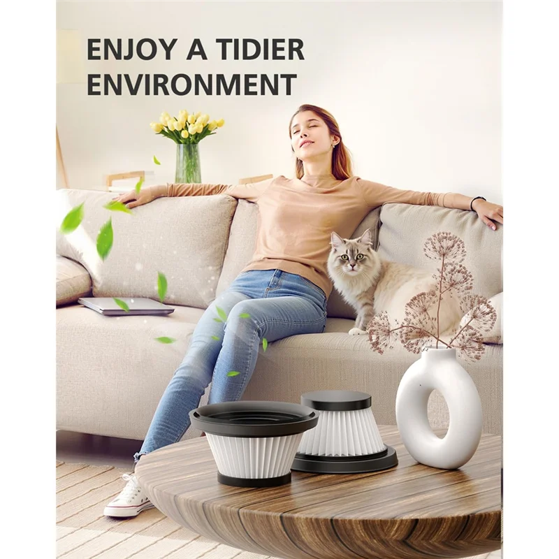 BAAM-مرشحات مكنسة بديلة قابلة للغسل وإعادة الاستخدام مكونة من 6 قطع للمكنسة الكهربائية ذات القوة الحصانية