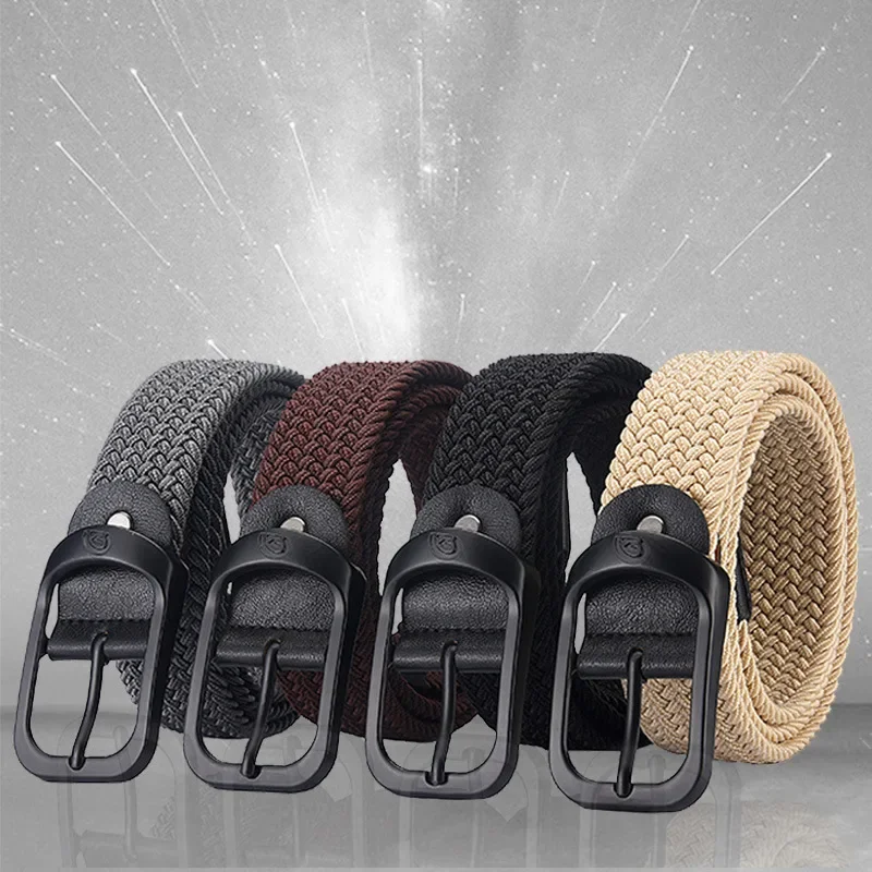 

Climbing Work Belt Men's Belt Casual Woven Elastic Belt Outdoor Sports Women's Belt Jeans Suit Pants Men's and Women's Universal