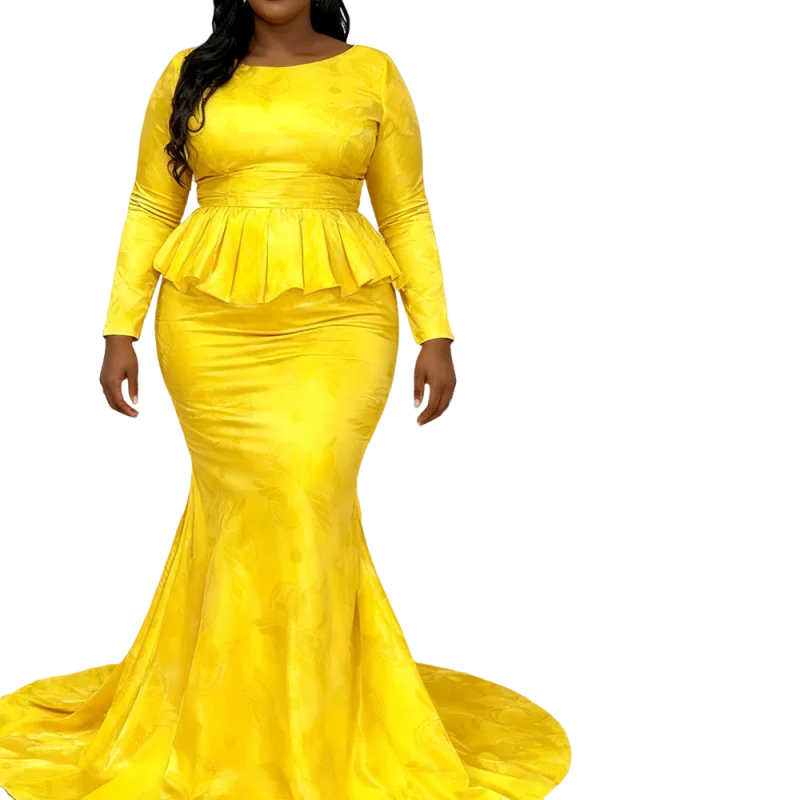 

Bazan gown, the grand finale of royal wedding celebrations, exudes an elegant lady's presence.