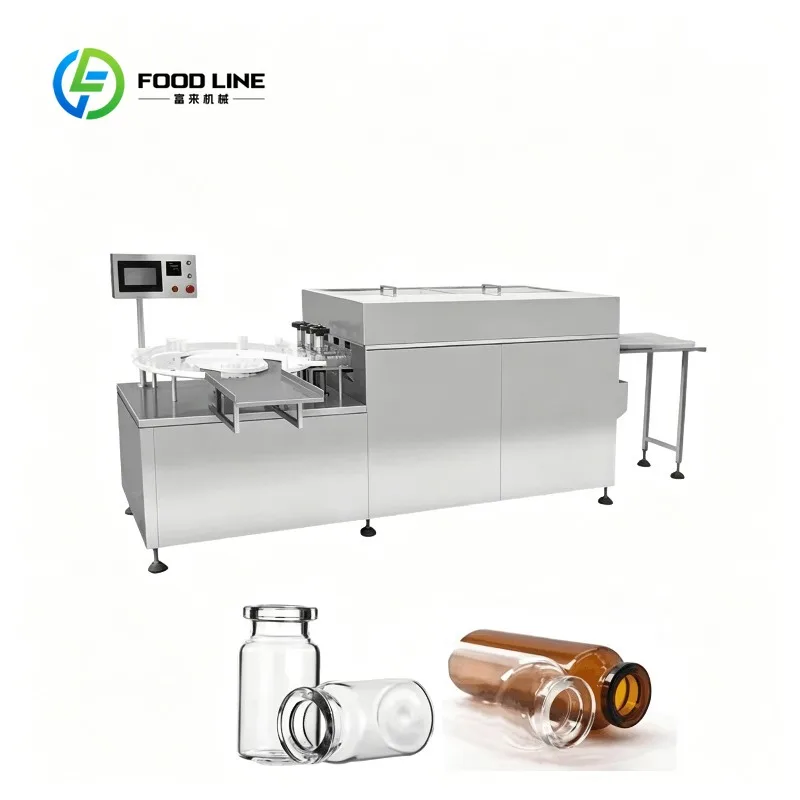 Customized GMP Rotary Ultrasonic Cleaner for Medical Vials Glass Bottles with Stable Sanitary Working Performance