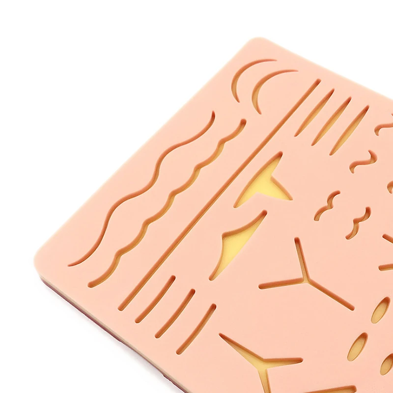 Coussretours de suture en silicone réutilisable pour la peau, modèle de plaie, entraînement de suture traumatique Y, polymères d'entraînement