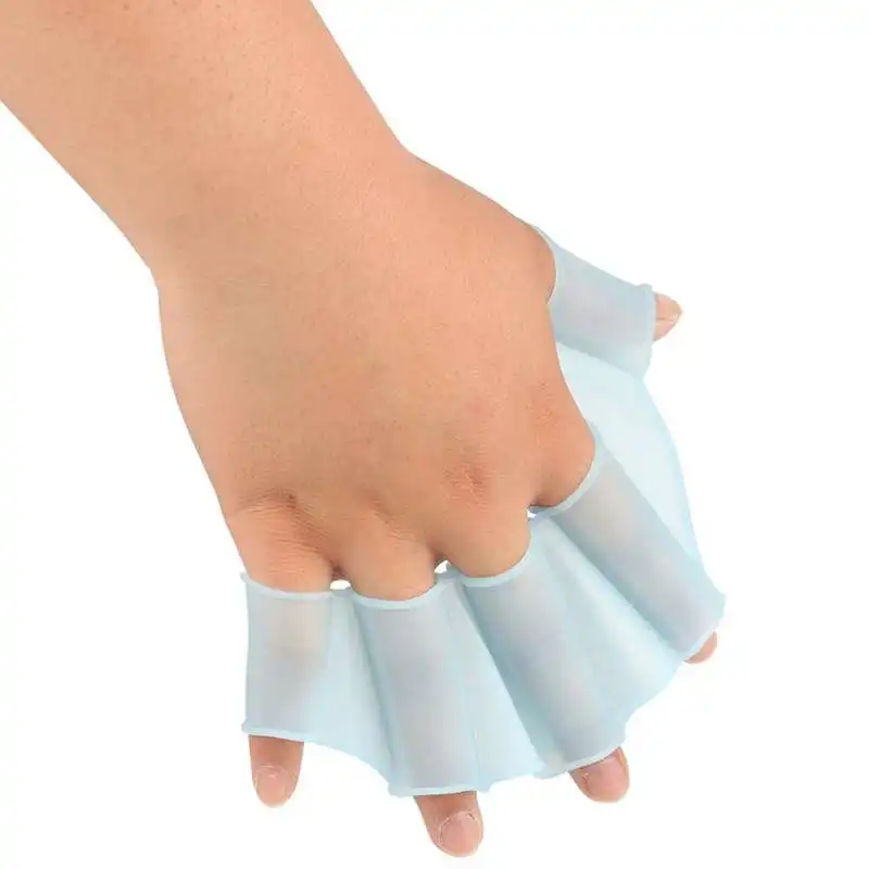Unisex Silicone Swimming Hand Fins Flippers Finger Webbed Gloves Swimming Diving Fins Swim Flippers Hand Paddle