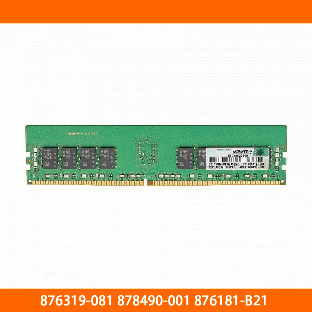 

1PCS Server Memory For HP 876319-081 878490-001 876181-B21 8G DDR4 2666 2RX8 PC4-2666 ECC REG Fully Tested