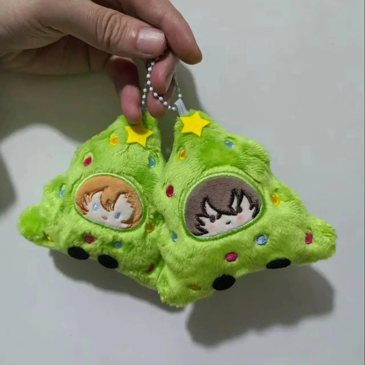 애니메이션 봉고 스트레이 도그스 크리스마스 트리 플러시 만화 인형 코스프레 학교 가방 장식 백팩 펜던트 팬들을 위한 크리스마스 선물