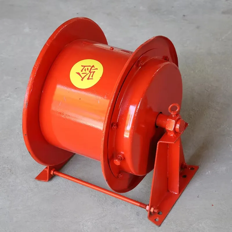 Durable and extendable 50 meter crane automatically rolls up cable reels