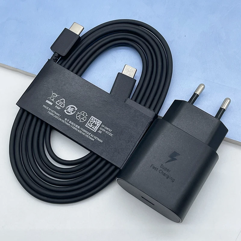 Samsung-cargador de carga rápida de 25W, adaptador de pared USB tipo C PD de 180CM para Galaxy Z Fold 6 5 7 Note 20 S25 S24 S23 S22 Ultra Plus