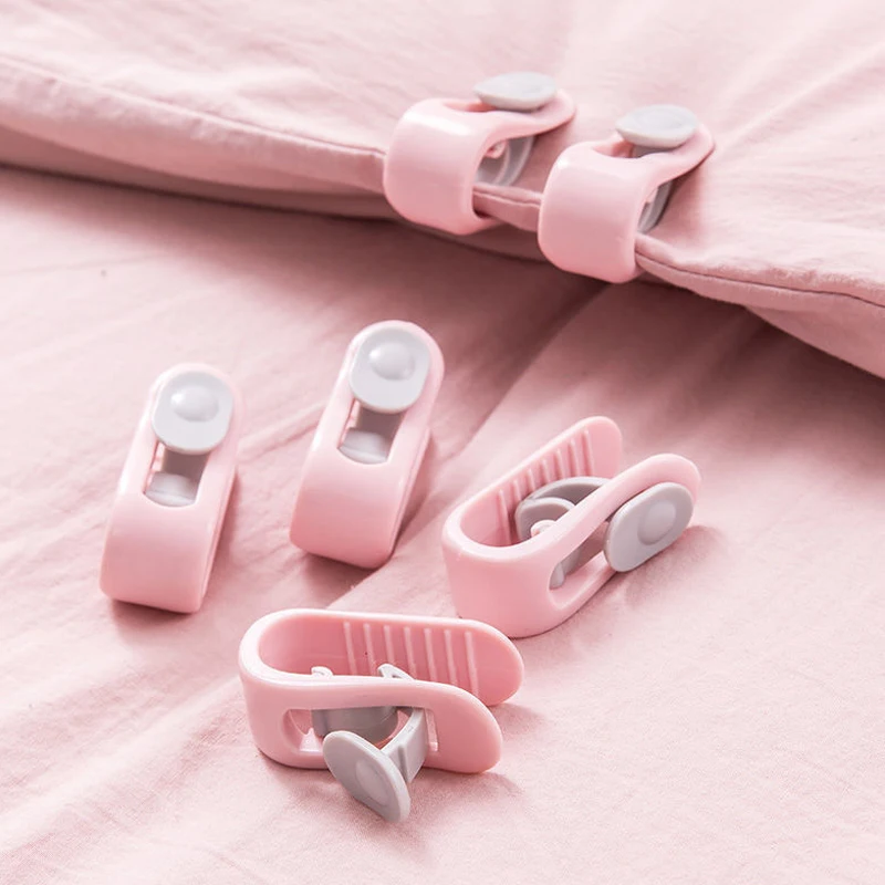 12/3pcs Duvet Clips Non-slip Holder Quilt Blanket Clips Bed Sheet Fixer Sleep Clothes Pegs Cover Fastener Gripper Easy To Unlock