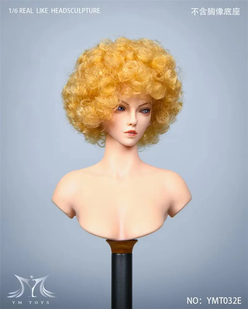 

YMTOYS YMT032 1/6 Scale Female Star Head Sculpt Girl Explosive Hair Head Carving Model l for 12" TBL PH Jiaou Body Figure Doll