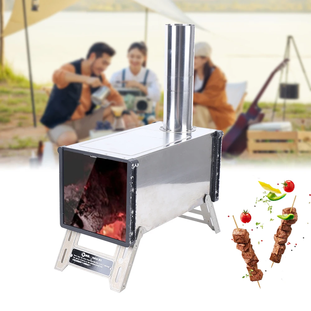 Portable Outdoor Camping Tent Firewood Stove, Wood Burning Stove, Multifunctional Firewood Burner