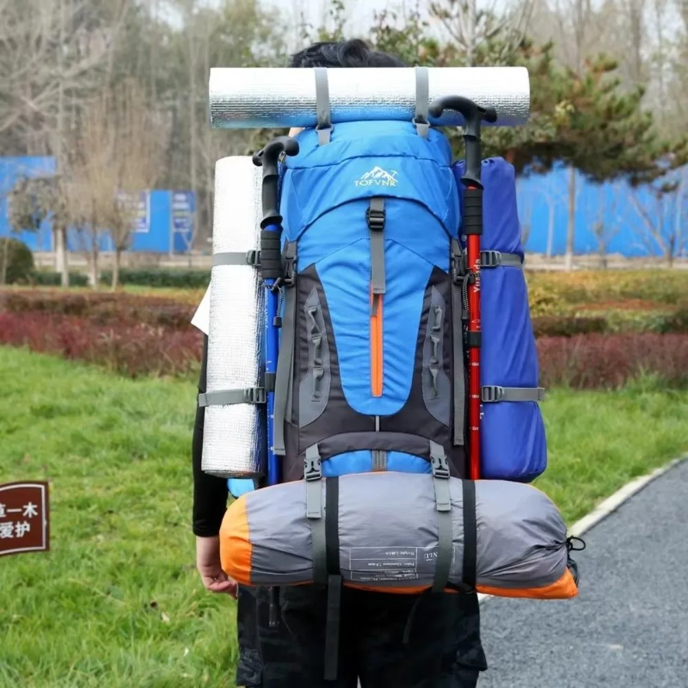 New 70 L Camping Backpack Large Size Shoulder Straps Hiking Rucksack Sports Bag Storage Pack Design Mountaineering Bag Outdoor