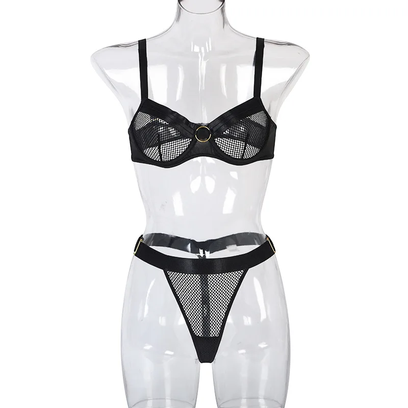 Sex Underwear Set Sex Grid Splicing Women's Underwear
