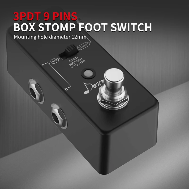 10PCS Guitar Effects Pedal Footswitch 3PDT Stomp Pedal Switch 9-Pin Locking Push Button Foot Switch