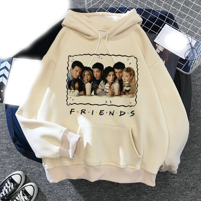 New Fashion Friends Tv Show Plus Size Hoodie Fun Cartoon Print Men and Women Fashion Hoodie Hooded Sweatshirt Hoodie