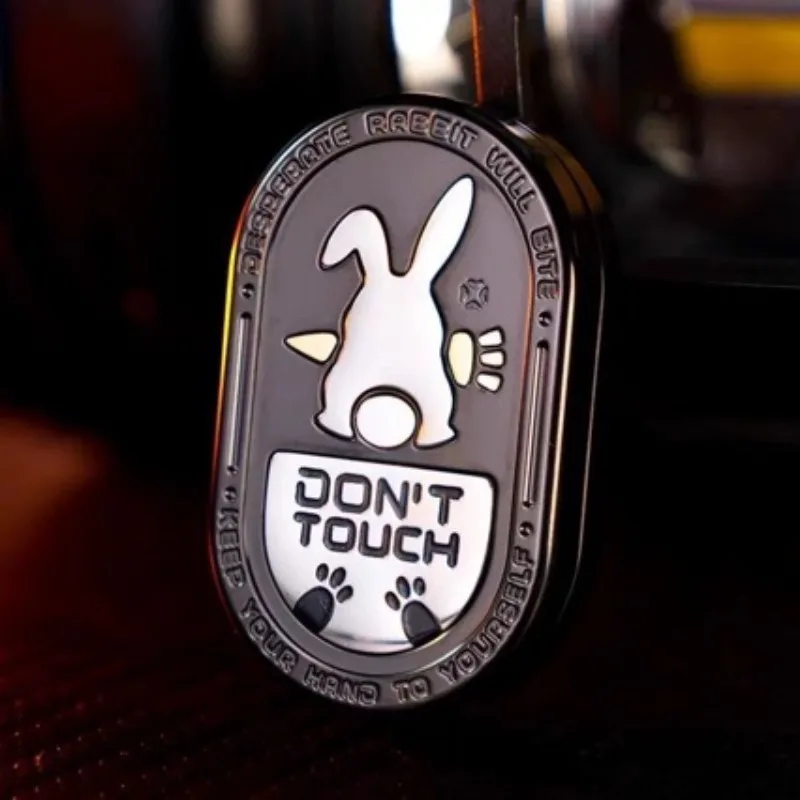 Metal Push Card Angry Rabbit Stress Relief Toy Fidget Spinner Mechanical Slider Dense Haptic Decompression Fingertip