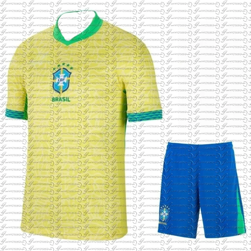 

2026 New Men's T-Shirt Set - Brazil National Football Team - Summer Training Uniform - Adult Sports Jacket - Shorts